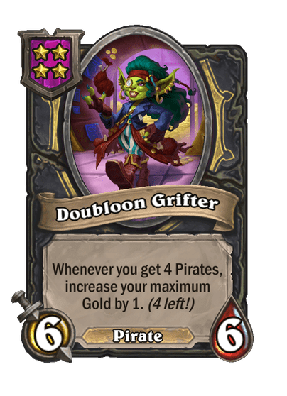 Doubloon Grifter Hearthstone kártya