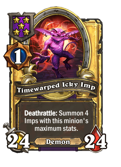 Timewarped Icky Imp Hearthstone kártya