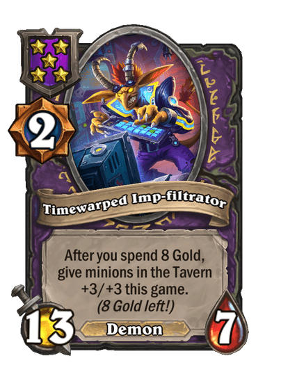 Timewarped Imp-filtrator Hearthstone kártya