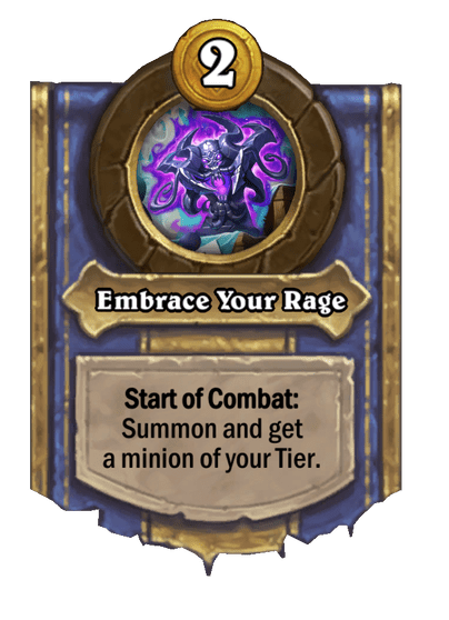 Embrace Your Rage Hearthstone kártya