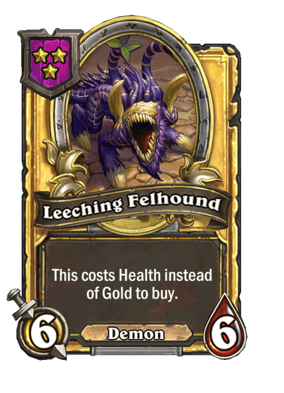 Leeching Felhound Hearthstone kártya