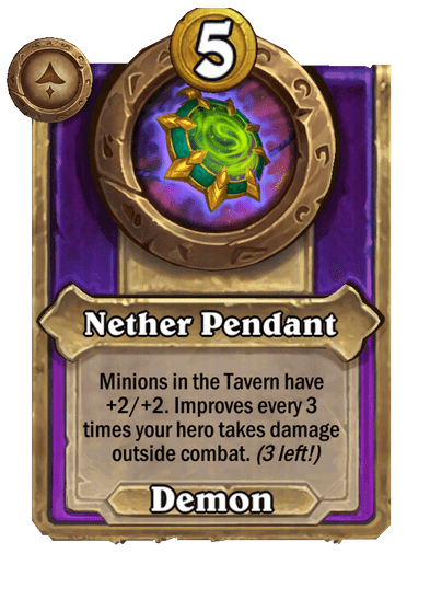 Nether Pendant Hearthstone kártya