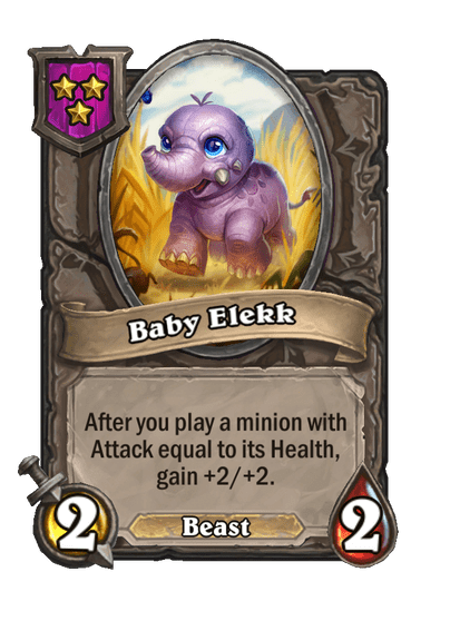 Baby Elekk Hearthstone kártya
