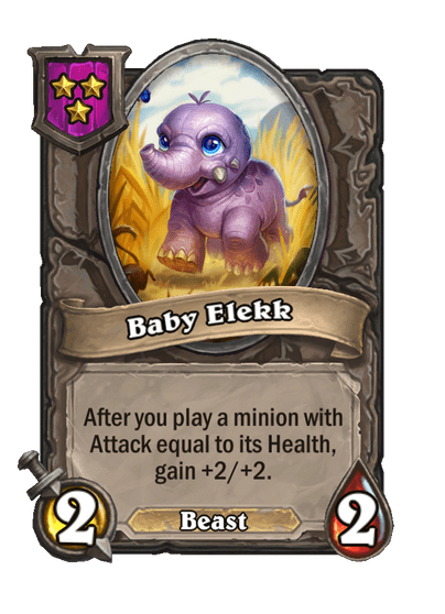 Baby Elekk Hearthstone kártya