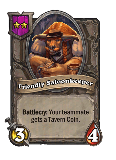 Friendly Saloonkeeper Hearthstone kártya