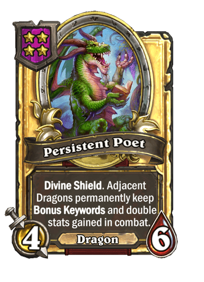Persistent Poet Hearthstone kártya