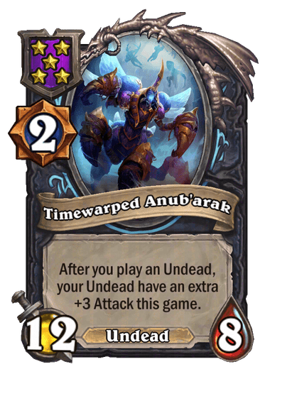Timewarped Anub'arak Hearthstone kártya