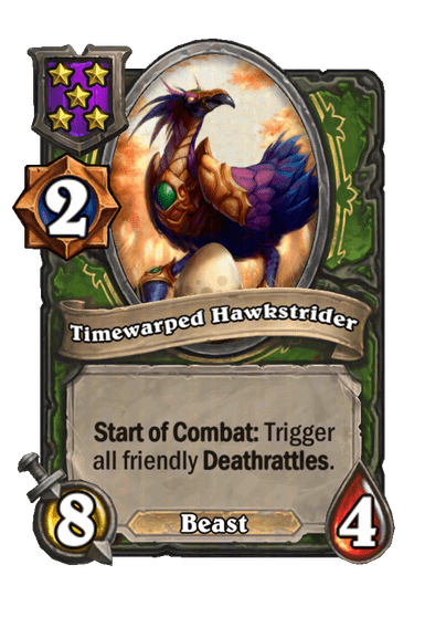 Timewarped Hawkstrider Hearthstone kártya