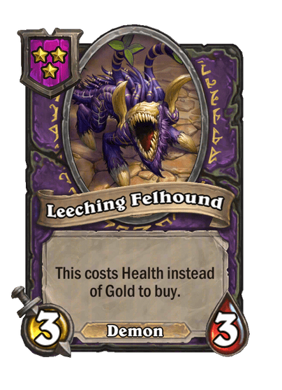 Leeching Felhound Hearthstone kártya