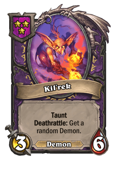 Kil'rek Hearthstone kártya