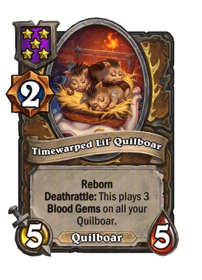 Timewarped Lil' Quilboar Hearthstone kártya