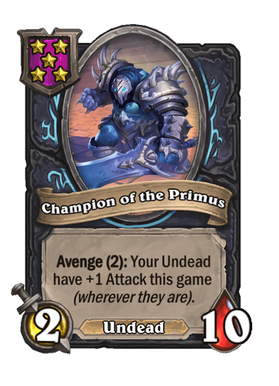 Champion of the Primus Hearthstone kártya