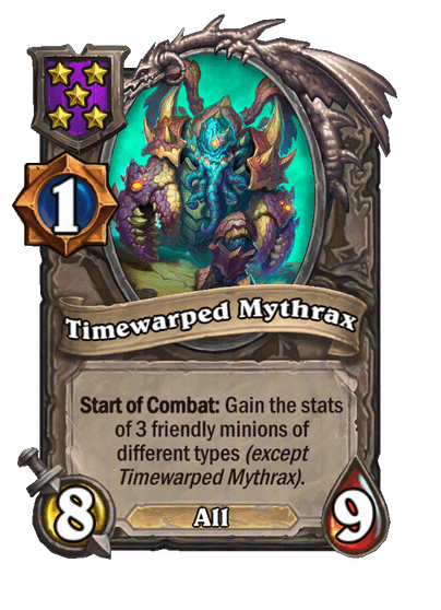 Timewarped Mythrax Hearthstone kártya