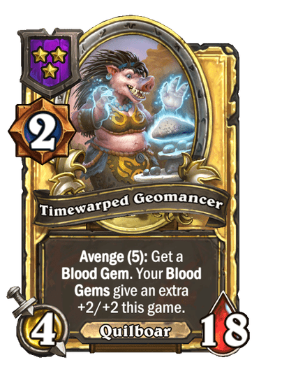 Timewarped Geomancer Hearthstone kártya