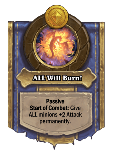 ALL Will Burn! Hearthstone kártya