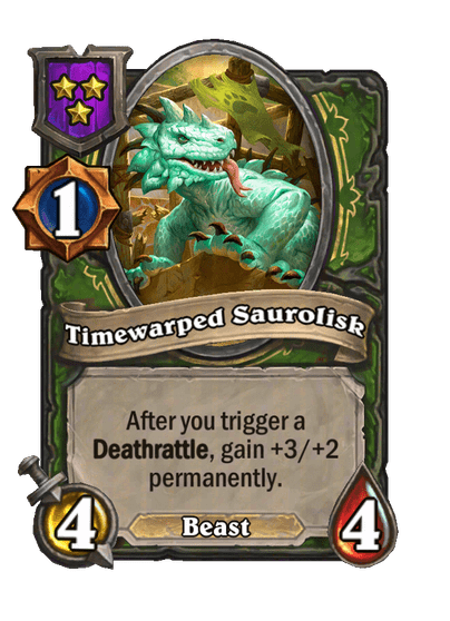 Timewarped Saurolisk Hearthstone kártya