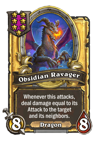 Obsidian Ravager Hearthstone kártya