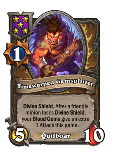 Timewarped Gemsplitter Hearthstone kártya