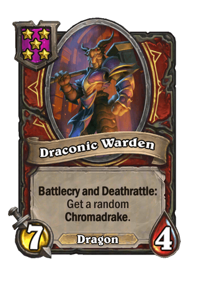 Draconic Warden Hearthstone kártya