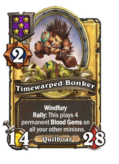 Timewarped Bonker Hearthstone kártya