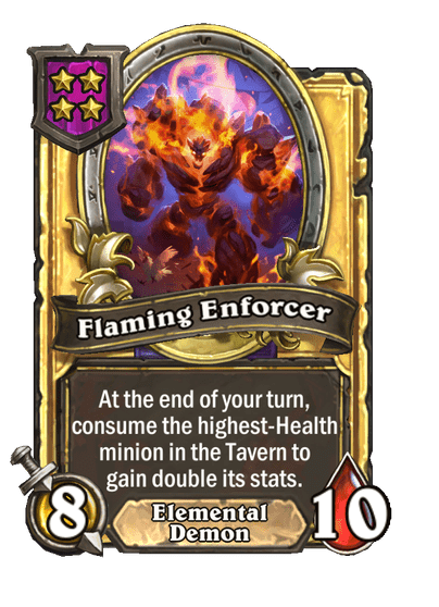 Flaming Enforcer Hearthstone kártya