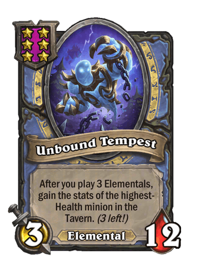 Unbound Tempest Hearthstone kártya