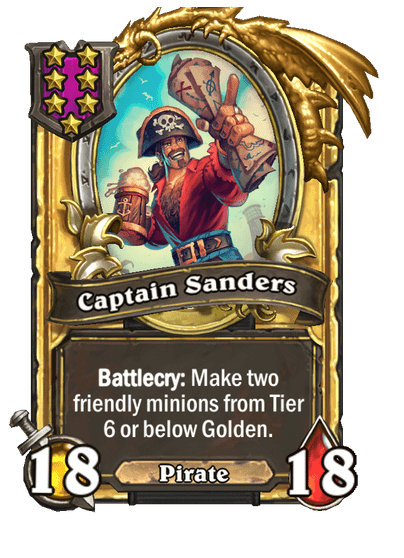 Captain Sanders Hearthstone kártya