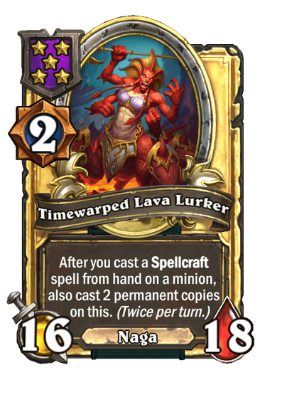 Timewarped Lava Lurker Hearthstone kártya