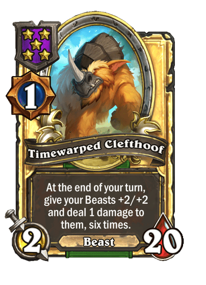 Timewarped Clefthoof Hearthstone kártya