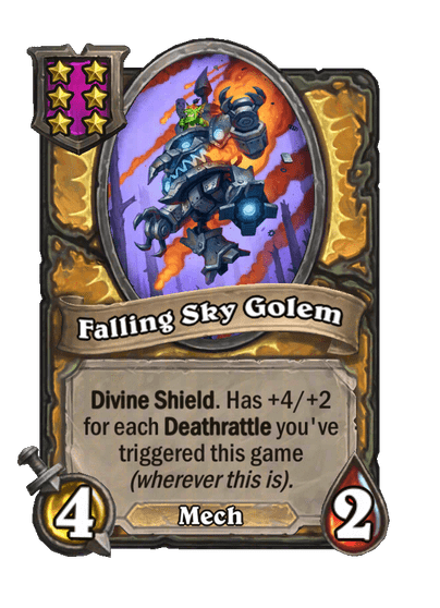 Falling Sky Golem Hearthstone kártya