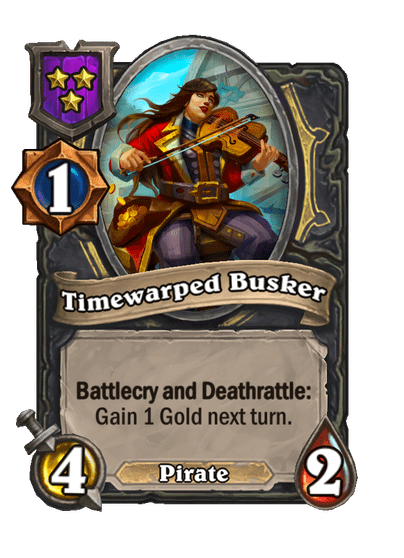 Timewarped Busker Hearthstone kártya