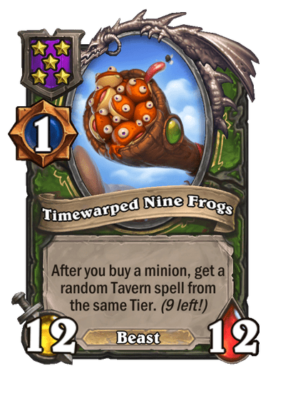 Timewarped Nine Frogs Hearthstone kártya
