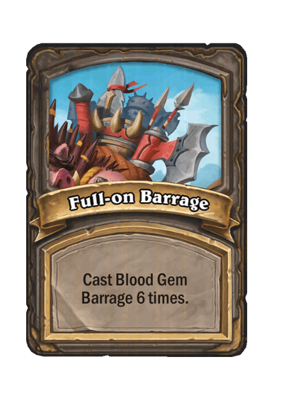 Full-on Barrage Hearthstone kártya