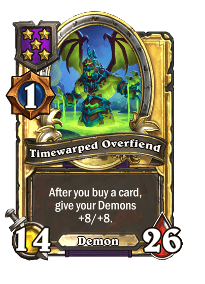 Timewarped Overfiend Hearthstone kártya