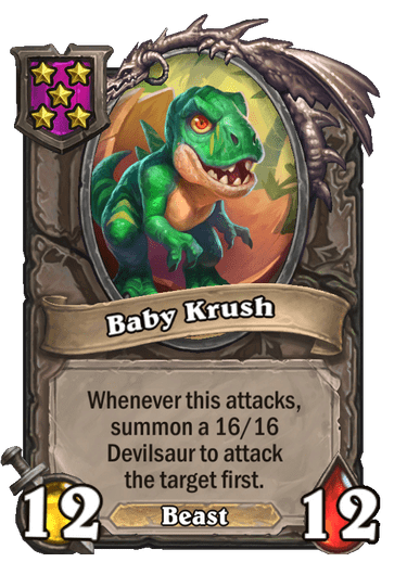 Baby Krush Hearthstone kártya