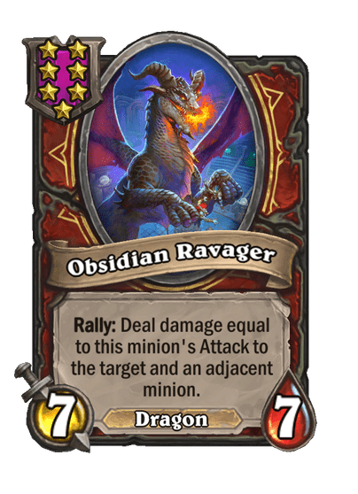 Obsidian Ravager Hearthstone kártya
