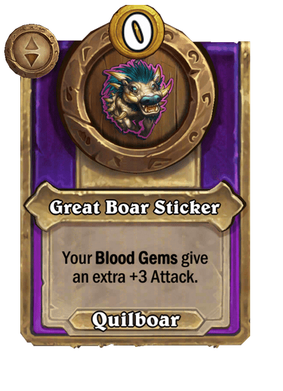 Great Boar Sticker Hearthstone kártya