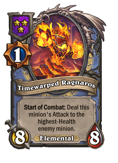 Timewarped Ragnaros Hearthstone kártya