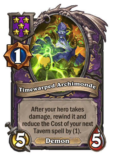 Timewarped Archimonde Hearthstone kártya