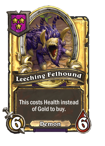 Leeching Felhound Hearthstone kártya