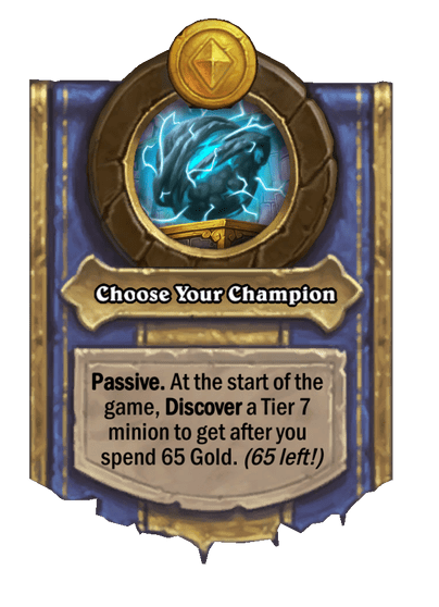 Choose Your Champion Hearthstone kártya