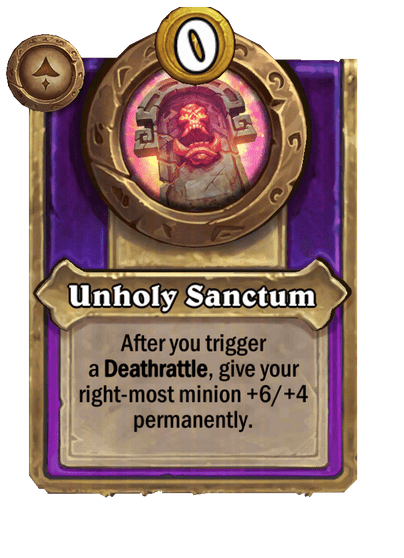 Unholy Sanctum Hearthstone kártya
