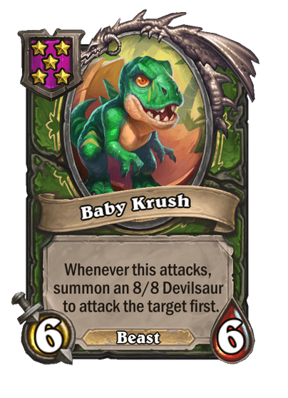 Baby Krush Hearthstone kártya
