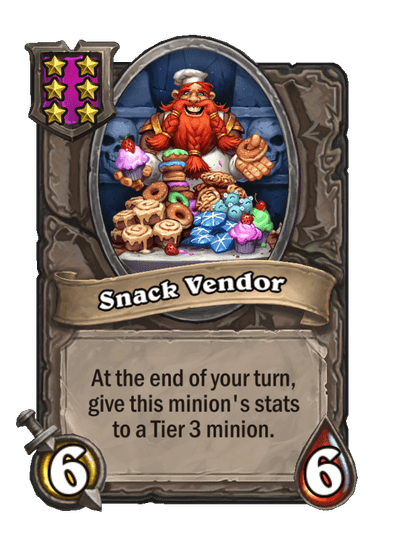 Snack Vendor Hearthstone kártya