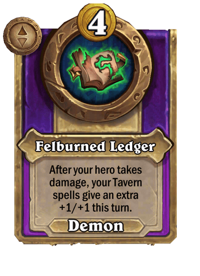 Felburned Ledger Hearthstone kártya