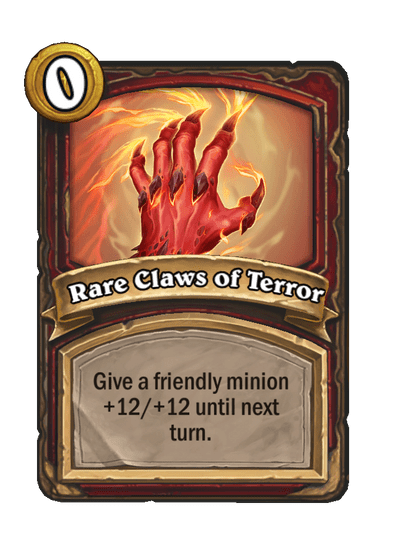 Rare Claws of Terror Hearthstone kártya