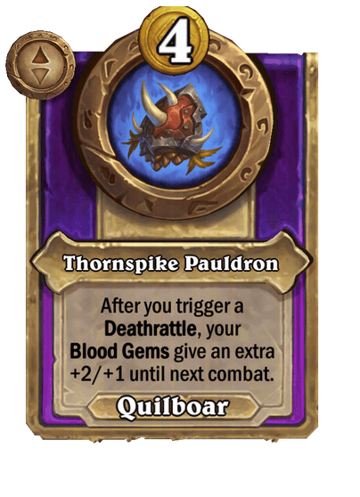 Thornspike Pauldron Hearthstone kártya