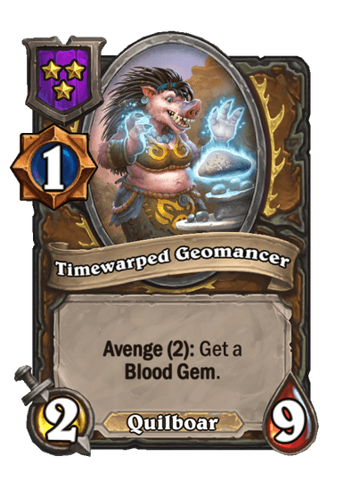 Timewarped Geomancer Hearthstone kártya