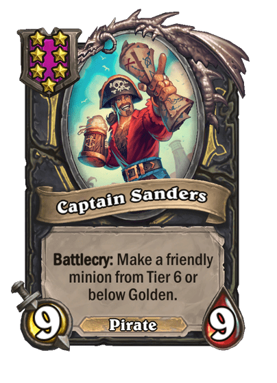 Captain Sanders Hearthstone kártya