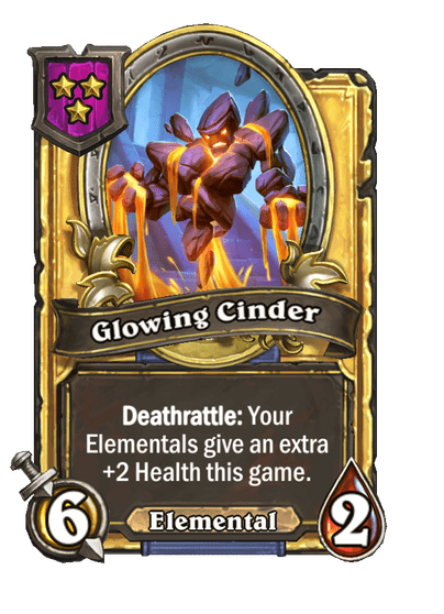 Glowing Cinder Hearthstone kártya